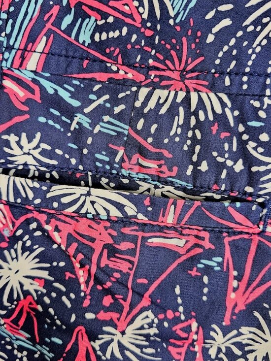 LILLY PULITZER The Callahan Shorts SPARKS FLY BLUE WHITE PINK size 00 Cotton - Picture 7 of 12